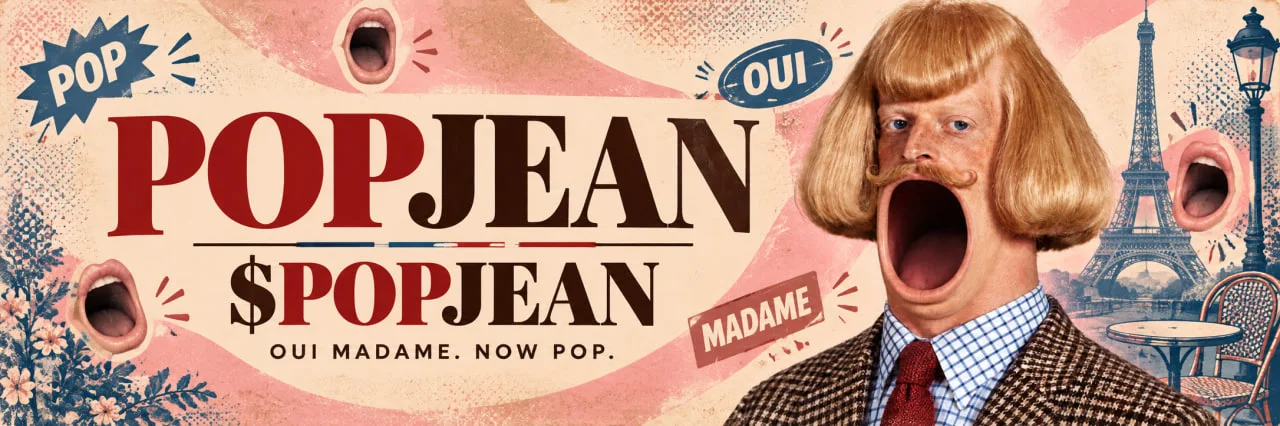 Retro PopJean poster: Oui Madame. Now Pop.